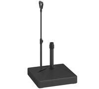 Outsunny Garden Parasol Base with Adjustable Wheels and Handle, Garden Sun Umbrella Base Parasol Stand, Filled Up to 55kg Stand/45kg Water, Black