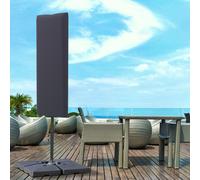 OUTSUNNY Garden Parasol Cover for 2-4m Outdoor Umbrella Protector w/ Rod, Zipper in Dark Grey Outsunny Dark Grey