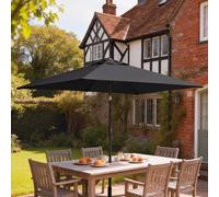 Outsunny Garden Parasol, Outdoor Umbrella With Tilt Function In Black Black