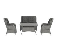 Outsunny 4pc Rattan Sofa Set, Grey