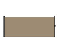 Outsunny Garden Privacy Screen Metal Garden Screen with UV30+ Canopy Retractable Side Awning for Garden Balcony 400 x 160cm, Khaki Aosom UK