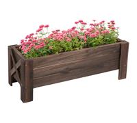 Outsunny Wooden Garden Raised Bed Planter Grow Containers Pot,