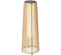 Outsunny Garden Rattan Lamp, 61 cm Tall Solar Rattan Floor Lamp, Solar Garden Light with Auto On/Off LED Light, IP44 Waterproof for Outdoor, Porch, Pathway, Terrace, Beige