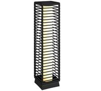 Outsunny Garden Rattan Lamp, 68 cm Solar Rattan Floor Lamp, Solar Garden Light with Auto On/Off LEDs, IP44 Waterproof for Patio, Porch, Outdoor, Pathway, Garden, Black