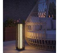 Outsunny Garden Rattan Lamp, 68 Cm Solar Rattan Floor Lamp With Auto On/off