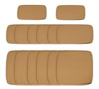 Outsunny Replacement Cushion Covers for Garden Sofa Set, Garden Rattan Sofa Cushion Polyester Cover Replacement Outdoor - No Cushion Included, Beige Beige