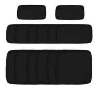 OUTSUNNY Garden Rattan Sofa Set Polyester Cover Replacement No Cushion in Black Outsunny Black