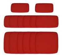 Outsunny Replacement Cushion Covers for Garden Sofa Set, Garden Rattan Sofa Cushion Polyester Cover Replacement Outdoor - No Cushion Included, Red