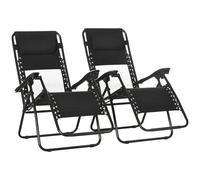 Outsunny Garden Recliner Chairs Set of 2