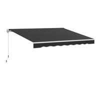 Outsunny Garden Retractable Awning - Black