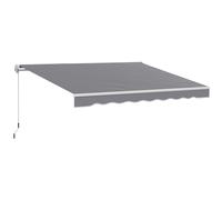 Outsunny Garden Retractable Awning - Dark Grey