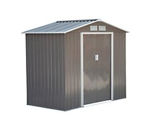 OutSunny Garden Shed 1.27 x 2.13 x 1.85 m Grey