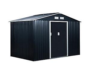 OutSunny Garden Shed 1.95 x 2.77 x 1.92 m Light Grey