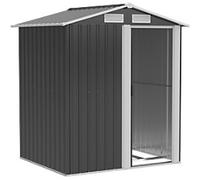 OutSunny Garden Shed Outdoor 152 cm x 132 x 188 cm Steel Grey