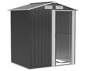 OutSunny Garden Shed Outdoor 152 cm x 132 x 188 cm Steel Grey