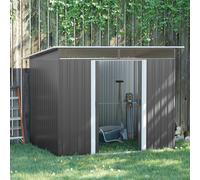 Outsunny Garden Shed Outdoor Storage Tool Organizer w/ Double Sliding Door Grey