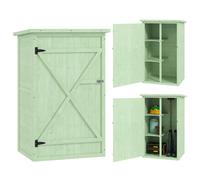 Outsunny Garden Shed Outdoor Tool Storage w/ 2 Shelves 75 x 56 x115cm Green, Green