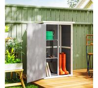 Outsunny Garden Shed Outdoor Tool Storage w/ 2 Shelve 75 x 56 x115cm Grey