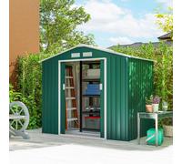 Outsunny Garden Shed Storage Unit W/locking Door Floor Foundation Vent In Green Green