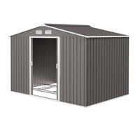 Outsunny Garden Shed Storage Unit W/ Locking Door Floor Foundation Vent In Grey Grey