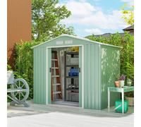 Outsunny Garden Shed Storage Unit W/locking Door Floor Foundation Vent In Light Green Light Green
