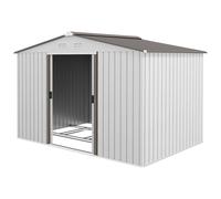 Outsunny Garden Shed Storage Unit W/ Locking Door Floor Foundation Vent In Silver Silver