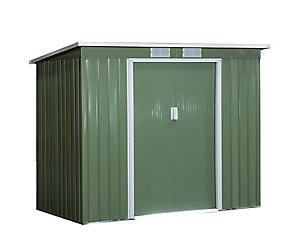 OutSunny Garden Storage Shed 2.13 x 1.3 x 1.73 m Green