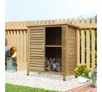 Outsunny Wooden Garden Storage Unit, Brown