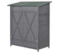 Outsunny Garden Storage Shed Tool Organizer W/ Table In Grey Grey