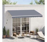Outsunny Garden Sun Shade Canopy Retractable Awning 4 x 3m - Grey | TJ Hughes