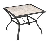 Outsunny Garden Table with Parasol Hole w/ PC Board Tabletop for 4 Persons | TJ Hughes