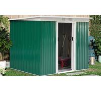 Outsunny Garden Tool Shed: 4.2 x 9ft Corrugated Steel Garden Shed and Foundation