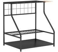 Outsunny Garden Tool Storage Rack, 3-Tier Garden Tool Rack with 11 Hooks for Long-Handled, Broom, Shovel, Rake, Holds 20 Tools