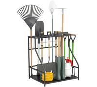 Outsunny Garden Tool Storage Rack 3-Tier with 11 Hooks Holds up to 20 Tools
