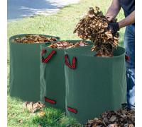 Outsunny Garden Waste Bags, 272L X 3 Heavy Duty Garden Sacks, Green