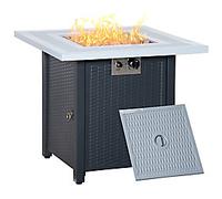 OutSunny Gas Fire Pit Table 842-253 Metal