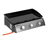 Outsunny Portable Gas Plancha BBQ Grill with 3 Stainless Steel Burner, 9kw