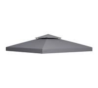 Outsunny Gazebo Canopy Roof Top Replacement Cover, 3 x 3m, Spare Part, Deep Grey (TOP ONLY)