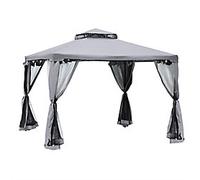 OutSunny Gazebo Double-tier Roof 29.4 x 2.94 x 2.65 m Grey