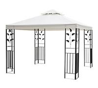 OutSunny Gazebo Double-tier Roof 29.5 x 3 x 2.7 m Black, Cream