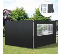 Outsunny 3m Black Gazebo Interchangeable Side Panel - Size: 2 Piece - Wilko
