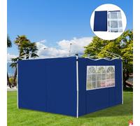 Outsunny Gazebo Replacement Exchangeable Side Wall Panels w/ Window Blue