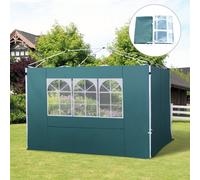 Outsunny Gazebo Replacement Exchangeable Side Wall Panels W/ Window In Green Green