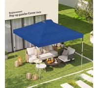 Outsunny 3 x 3m Blue Waterproof Gazebo Roof Replacement Cover - Size: 25 x 300 x 300cm - Wilko