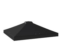 Outsunny gazebo roof replacement UV50+ Waterproof Pop Up Canopy Cover with 8 Drainage Holes 3 x 3 m Black