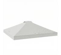 Outsunny Gazebo Roof Replacement UV50+ Waterproof Pop Up Canopy Cover with 8 Drainage Holes 3 x 3 m White
