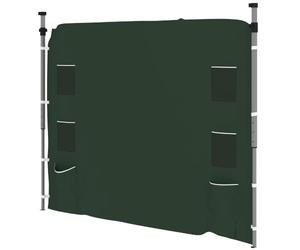 Outsunny Gazebo Side Panel for 3 x 3 m Straight Leg Pop Up Gazebos, Green | Canopy Sidewall Panel, 4 Mesh Bags, 2 Storage Pockets, 1 Pack, Sidewall Only