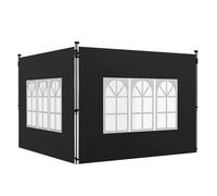 Outsunny Gazebo Side Panels for 3x3(m) or 3x4m Pop Up Gazebo, 2 Pack, Black