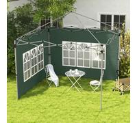 Outsunny 2x Gazebo Side Panels for 3x3m or 3x4m - Green, Green