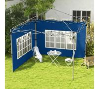 Outsunny Gazebo Side Panels with Window for 3x3(m) Pop Up Gazebo, 2 Pack Sides Replacement, Blue